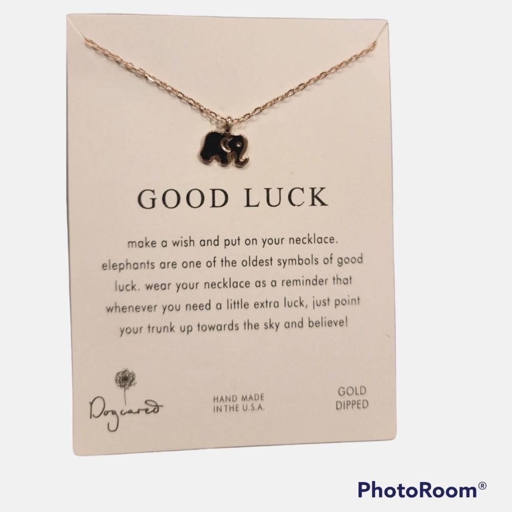 GOOD LUCK Elephant Gold Pendant Necklace